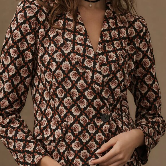 Maeve by Anthropologie | Rose Knit Collegiate Blazer - Picture 4 of 8